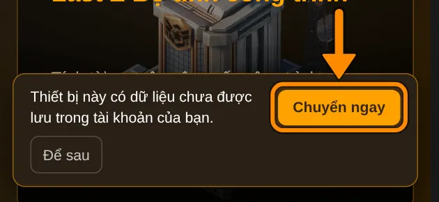 Khi còn dữ liệu như vậy, thông báo này hiện ở dưới. Chuyển ngay đưa bạn thẳng đến đúng chỗ.